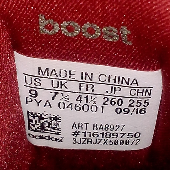 Adidas Ultraboost 3.0 Mystery Red Women 9 Running Shoes BA8927 - Picture 8 of 8